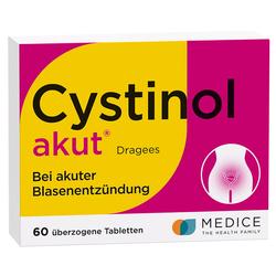 Packung Cystinol akut gegen Blasenentzündung, 60 Tabletten.