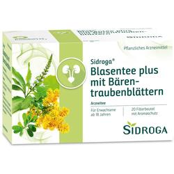 Packung von Kräutertee für Erwachsene mit Bärentraubenblättern.